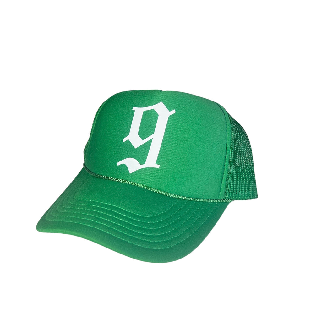 ‘9’ Logo Trucker Hat LIMITED EDITON (St pattys Green)
